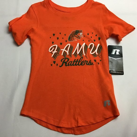Florida A&M University Girls Orange FAMU Rattlers Short Sleeved Shirt - Picture 1 of 5
